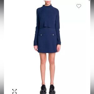 Maje Roquette Layered Knit Mini Dress